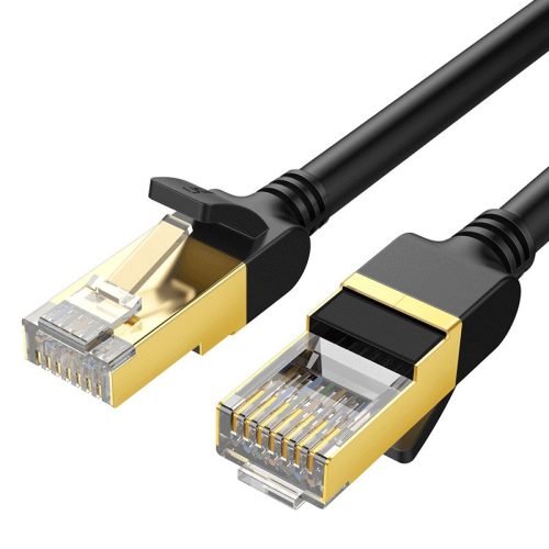Kabeļa plākstera kabelis LAN RJ45 CAT 7 STP 10Gbps 2m melns