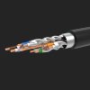 Kabeļa plākstera kabelis LAN RJ45 CAT 7 STP 10Gbps 2m melns