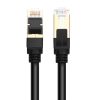 Kabeļa plākstera kabelis LAN RJ45 CAT 7 STP 10Gbps 2m melns