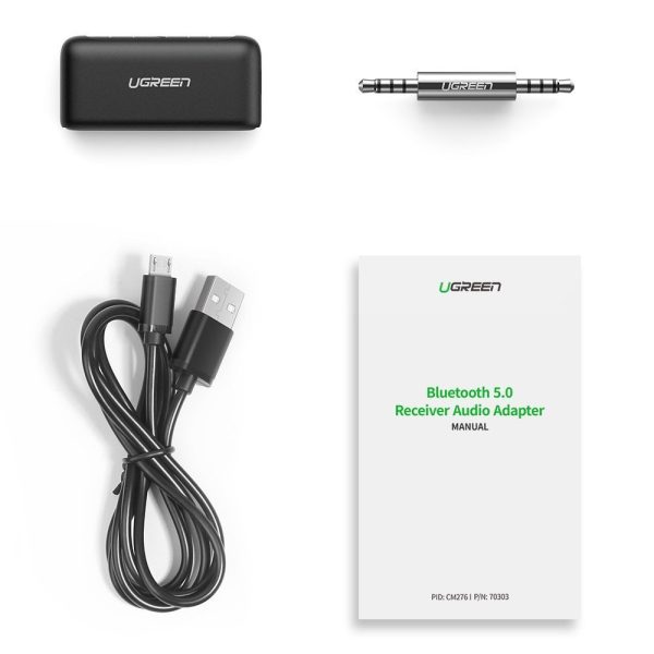 Audio skaņas uztvērējs Bluetooth 5.0 Aux Mini Jack Black Car