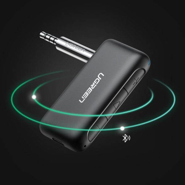 Audio skaņas uztvērējs Bluetooth 5.0 Aux Mini Jack Black Car