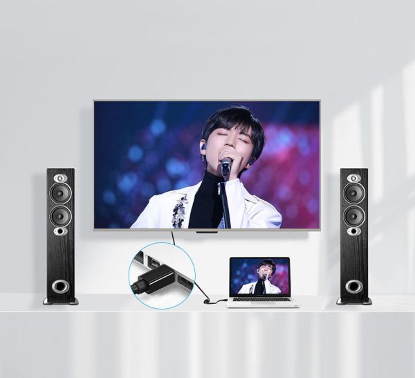 Adaptera adapteris FHD Mini Displayport (vīrietis) uz HDMI (sievietes) balta