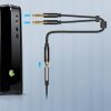 AUX 3,5 mm mini domkrata kolektora adapteris mikrofonam un melnām austiņām