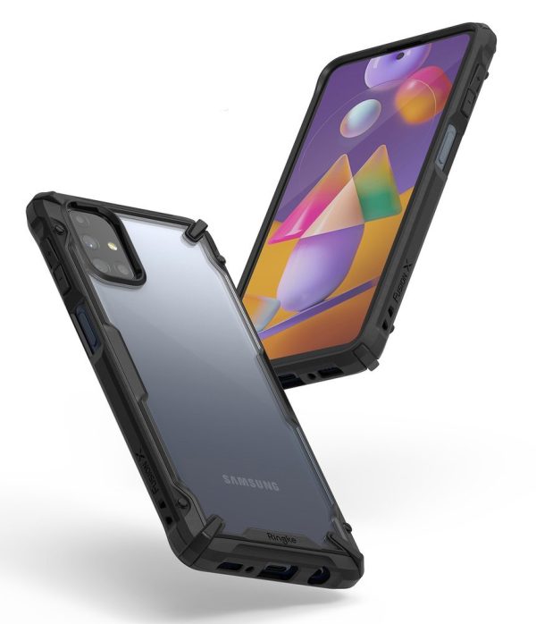 1021684-3-etui-pokrowiec-pancerny-fusion-x-z-ramka-ringke-hurtownia-sklep Fusion X Armored Cover ar rāmi Galaxy M31s Blue