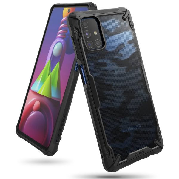 Izturīgs pastiprināts korpuss Galaxy M51 Fusion x Camo melnajam tālrunim Izturīgs pastiprināts korpuss Galaxy M51 Fusion x Camo melnajam tālrunim