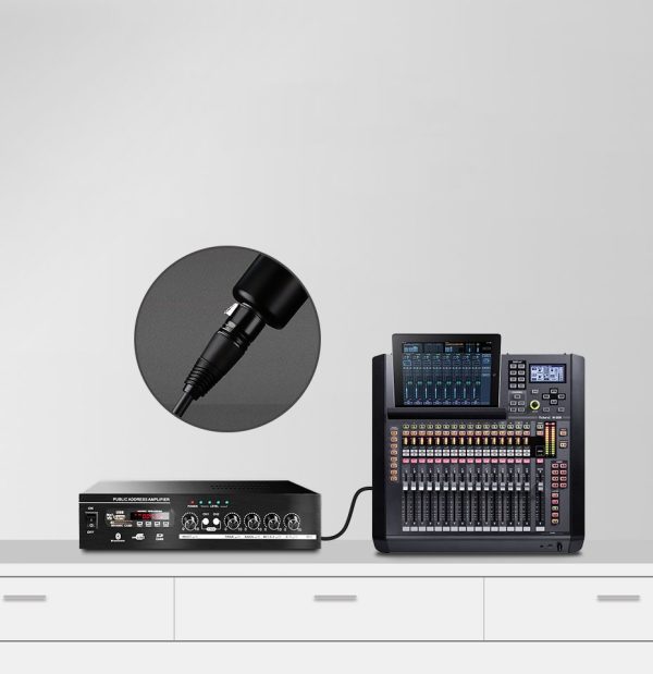 Paplašināšanas kabeļa audio kabelis XLR mikrofonam 1m melns