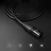 Paplašināšanas kabeļa audio kabelis XLR mikrofonam 1m melns
