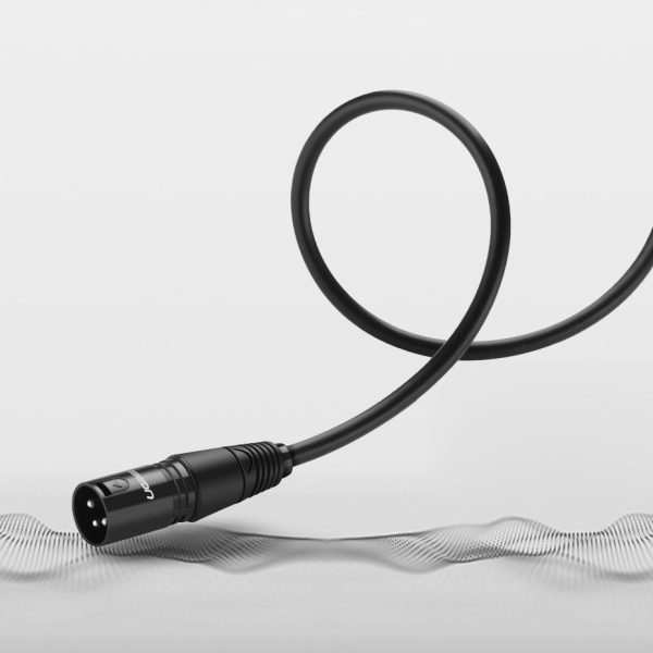 Paplašināšanas kabeļa audio kabelis XLR mikrofonam 1m melns