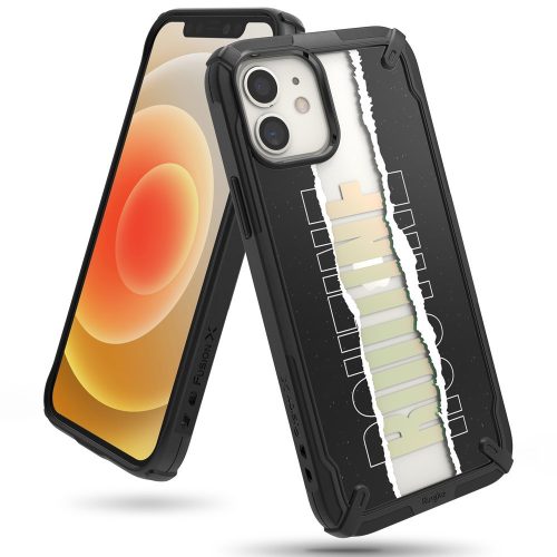 Bruņots korpuss ar rāmi ar iPhone 12 Mini Fusion X Design Routine Black