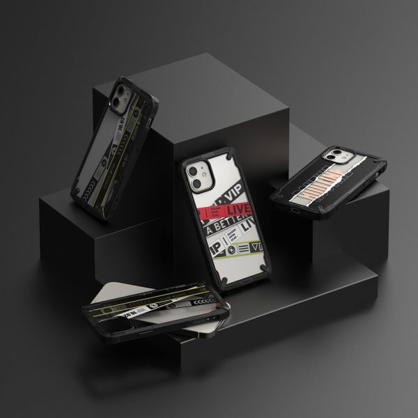 Bruņots korpuss ar rāmi ar iPhone 12 Mini Fusion X Design Routine Black