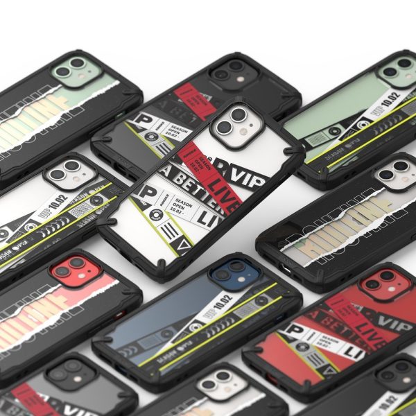 Bruņots korpuss ar rāmi ar iPhone 12 Mini Fusion X Design Routine Black