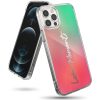 Bruņu korpusa vāks ar gēla rāmja iPhone 12 Pro Max Fusion Design rozā zaļā krāsā