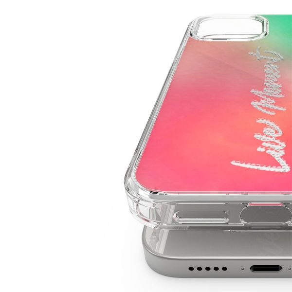 Bruņu korpusa vāks ar gēla rāmja iPhone 12 Pro Max Fusion Design rozā zaļā krāsā