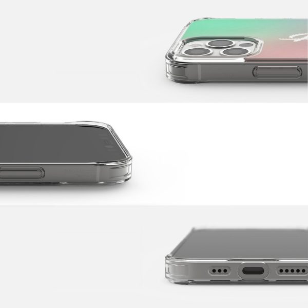 Bruņu korpusa vāks ar gēla rāmja iPhone 12 Pro Max Fusion Design rozā zaļā krāsā
