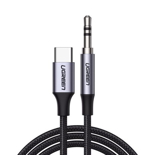 Stereo aux aux aux kabeļa mini ligzda - USB -C planšetdatoram 1m melns