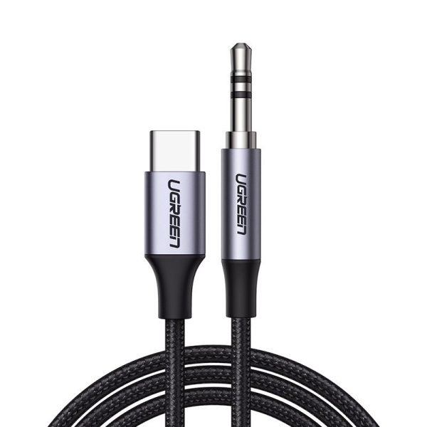 Stereo aux aux aux kabeļa mini ligzda - USB -C planšetdatoram 1m melns