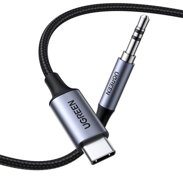 Stereo aux aux aux kabeļa mini ligzda - USB -C planšetdatoram 1m melns