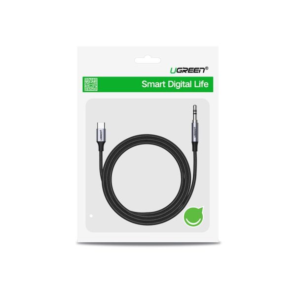 Stereo aux aux aux kabeļa mini ligzda - USB -C planšetdatoram 1m melns