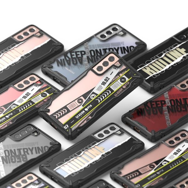 Bruņots korpuss ar Galaxy S21+ 5G Fusion X dizaina rutīna melns korpuss