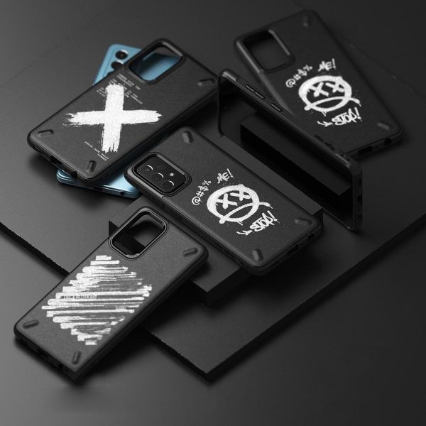 Izturīgs pastiprināts korpuss Galaxy A72 4G Onyx Paint Black Phone
