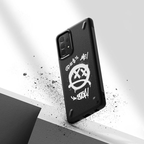 Izturīgs pastiprināts korpuss Galaxy A72 4G Onyx Paint Black Phone
