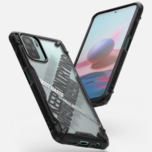 Bruņu korpusa vāks ar Xiaomi Redmi Note 10 / 10s Fusion X Design Cross Black Rāmis