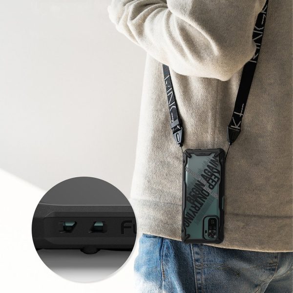 Bruņojušais korpusa vāks ar Xiaomi Redmi Note 10 / 10s Fusion X Dizaina biļete melnais rāmis