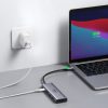 6in1 daudzfunkcionāls USB-C HUB-2X USB HDMI 4K SD un TF USB-C PD 100W pelēkās kartes lasītājs