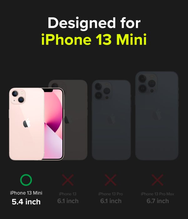 Bruņots korpuss ar rāmi ar iPhone 13 Mini Fusion X Dizaina biļete melnā josla
