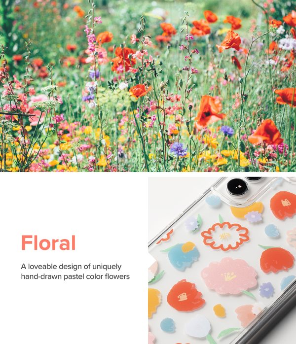 Bruņu korpusa vāks ar Galaxy S22+ saplūšanas dizaina caurspīdīgu ziedu ziedu