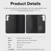 Ādas korpusa apvalks ar atloku Galaxy S22+ folio paraksts melns