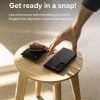 Ādas korpusa apvalks ar atloku Galaxy S22+ folio paraksts melns