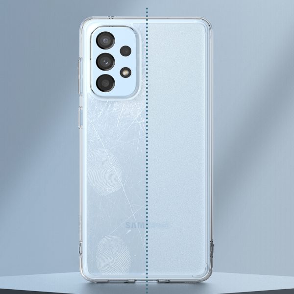 Gadījuma vāks ar Galaxy A73 Fusion matētu matētu daļēji caurspīdīgu rāmi