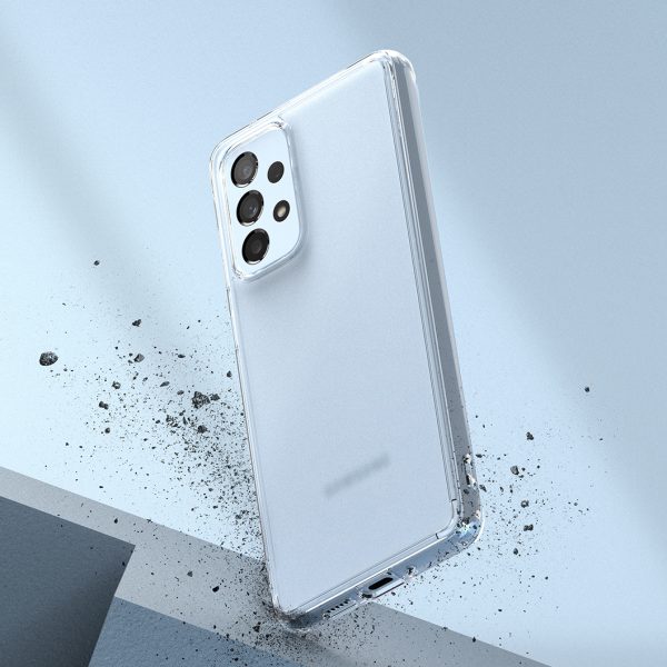 Gadījuma vāks ar Galaxy A73 Fusion matētu matētu daļēji caurspīdīgu rāmi