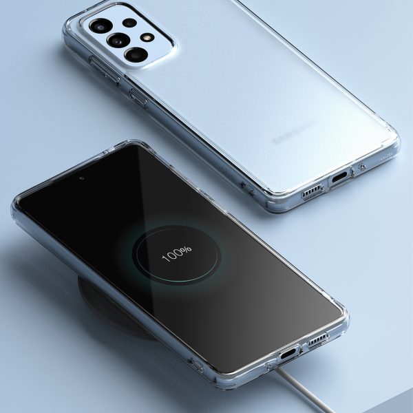 Gadījuma vāks ar Galaxy A73 Fusion matētu matētu daļēji caurspīdīgu rāmi