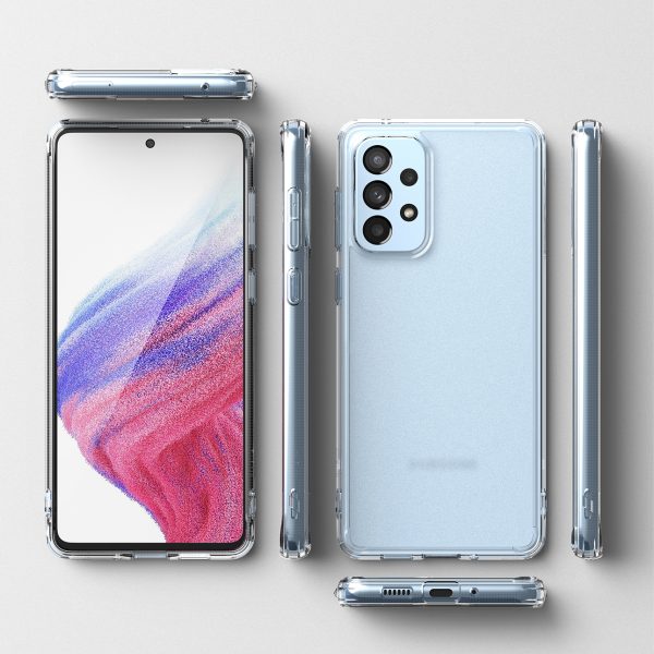Gadījuma vāks ar Galaxy A73 Fusion matētu matētu daļēji caurspīdīgu rāmi