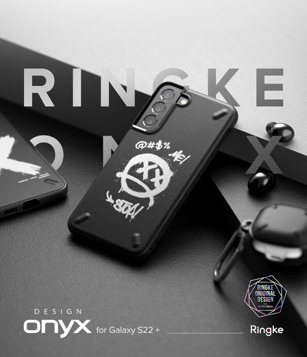 Izturīgs korpuss Galaxy S22+ Onyx Design X Black Case