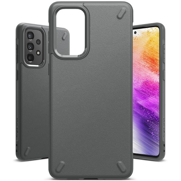 Izturīgs un elastīgs korpuss Galaxy A73 Onyx pelēkais korpuss