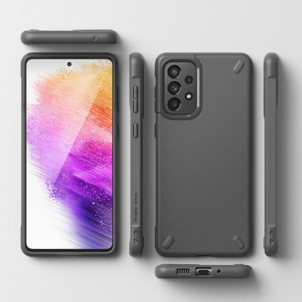 Izturīgs un elastīgs korpuss Galaxy A73 Onyx pelēkais korpuss