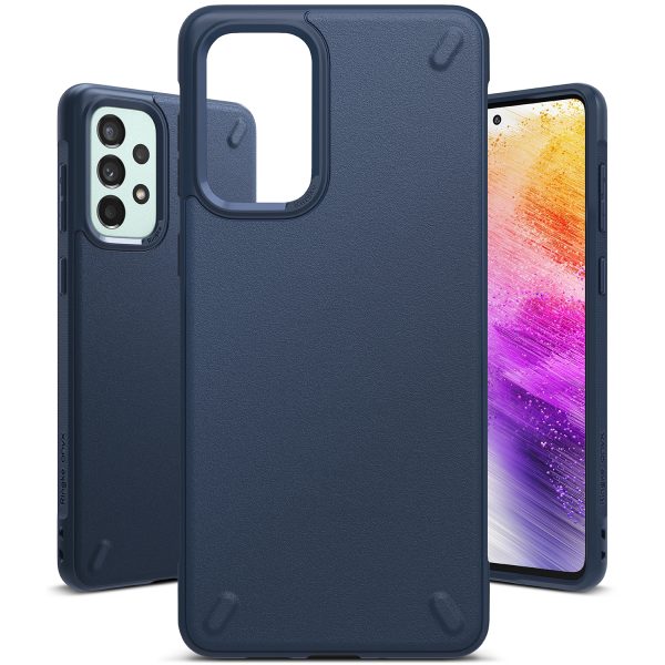 Izturīgs un elastīgs korpuss Galaxy A73 A73 Navy Blue Case