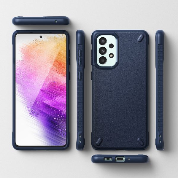 Izturīgs un elastīgs korpuss Galaxy A73 A73 Navy Blue Case
