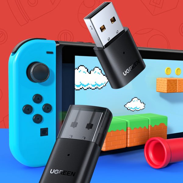 Raidītāja Bluetooth adapteris PlayStation Nintendo slēdzim melns slēdzis