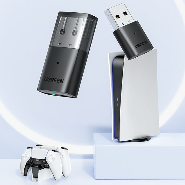 Raidītāja Bluetooth adapteris PlayStation Nintendo slēdzim melns slēdzis