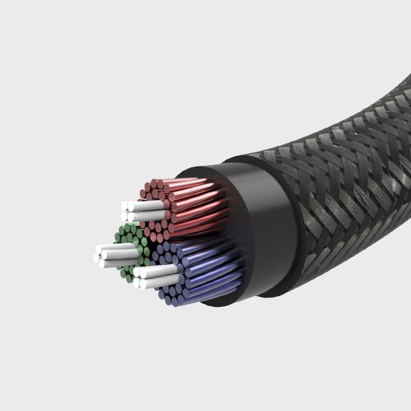 Audio leņķa kabelis 2x mini ligzda 3,5 mm 0,5 m zilā krāsā