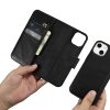 2in1 korpusa ādas apvalks ar iPhone 14 anti-RFID eļļas vaska maka korpuss melns