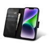 2in1 korpusa ādas apvalks ar iPhone 14 anti-RFID eļļas vaska maka korpuss melns