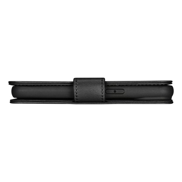 2in1 korpusa ādas apvalks ar iPhone 14 Pro anti-RFID Eļļas vaska maka korpuss melns