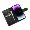 2in1 korpusa ādas apvalks ar iPhone 14 Pro anti-RFID Eļļas vaska maka korpuss melns