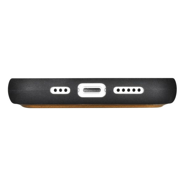 2in1 ādas korpuss ar iPhone 14 Pro anti-RFID Eļļas vaska maka korpuss gaiši brūns