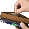 2in1 ādas korpuss ar iPhone 14 Plus anti-RFID Eļļas vaska maka korpuss gaiši brūns